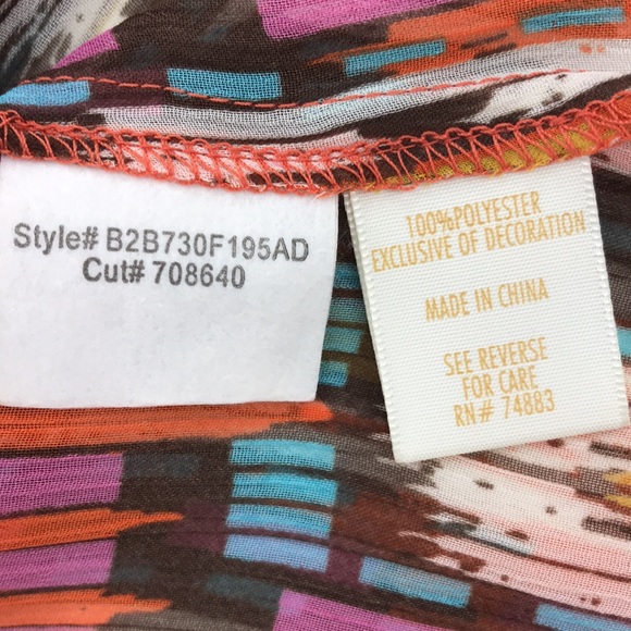 NEW Adiva Boho Sleeveless Top Orange Multicolor Size Small Artsy Bohemian - Picture 12 of 14